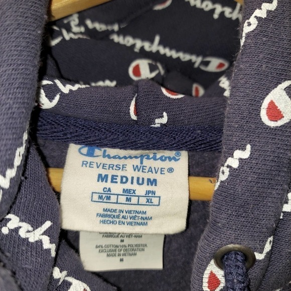 CHAMPION Reverse Weave, Logo Hoodie, Thick, Color Blocked, Size M, Tie H… - Picture 2 of 11